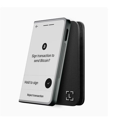 Carteira para Criptomoedas Ledger Stax, com Ledger Recovery Key, Preta - STAX-RK-ESDEPTIT