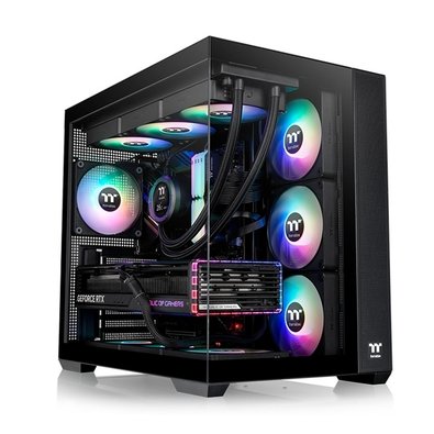 Gabinete Gamer Thermaltake View 380 TG ARGB, Mid-Tower, Lateral em Vidro, 4x FANs ARGB, Preto - CA-1Z2-00M1WN-00
