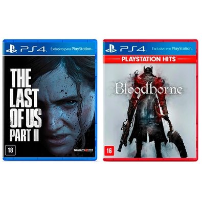 Kit Jogo The Last Of Us Part II + Bloodborne Hits PS4