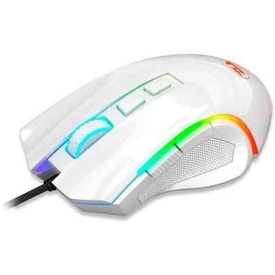 Mouse Gamer Redragon Griffin M607, RGB, 7200DPI, 6 Botões, White Lunar - M607W