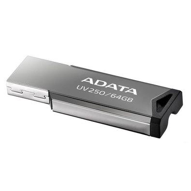 Pen drive Adata AUV250, 64GB, USB 2.0, Preto - AUV250-64G-RBK