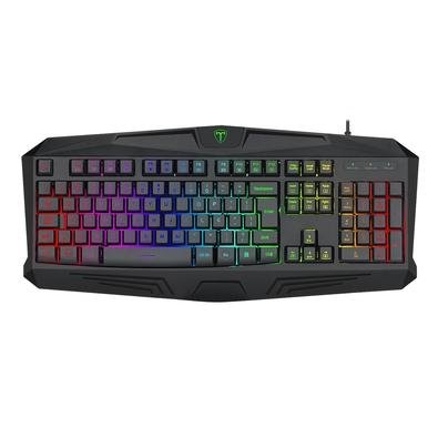 Teclado Gamer T-Dagger Tanker RGB, Teclas Multimídia, Preto - T-TGK202