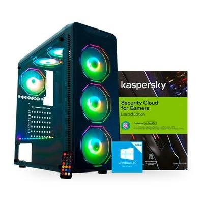 PC Gamer Compusonic Intel Core i3 9100F, 8GB, SSD 256GB M.2, GTX 1650 4GB, 500W 80PLUS + Windows 10 Home + Kaspersky Antivírus Gamer Digital