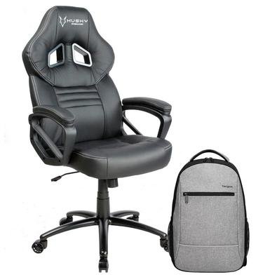 Cadeira Gamer Husky Gaming Frost, Black White - HFR-BW + Mochila Targus Urbanite Plus 15.6´ - TBB582DI70