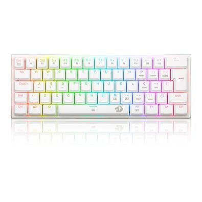 Teclado Mecânico Gamer Redragon Anivia, RGB, Switch Red, Wired, ABNT2, Branco - K614W-RGB (PT-RED)