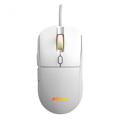 Mouse Gamer PCYes Basaran White Ghost, RGB, 12400 DPI, 6 Botões - PMGBRWG