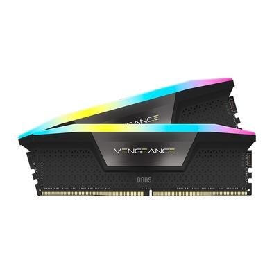 Memória RAM Corsair Vengeance RGB, 32GB (2x16GB), 5200MHz, DDR5, CL40, Preto - CMH32GX5M2B5200C40