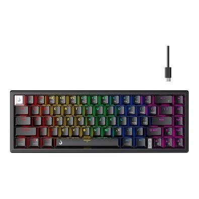 Teclado Mecânico Gamer Alumínio Rise Mode GM1 Pro Black RGB Switch Outemu Brown - RM-TCM-GM1P-BBRO