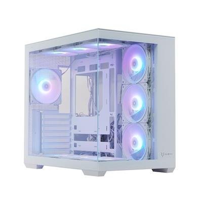 Gabinete Gamer Husky Dome GN900, Mid Tower, ARGB, ATX, Lateral e Frontal em Vidro, 10x Cooler Fan ARGB, Branco - HGN900BR