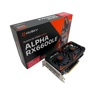 Placa de Vídeo Husky Alpha RX 6600, 8GB GDDR6, 128sBit, FSR, Ray Tracing, PCIe 4.0, até 4 Monitores - HVG6600