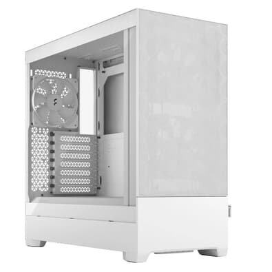 Gabinete Gamer Fractal Design Pop Air, Mid Tower, ATX, Lateral em Vidro, TG Clear, Branco - FD-C-POA1A-03