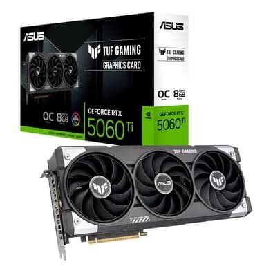 Placa de Vídeo Asus TUF RTX 5060 TI O8G GAMING NVIDIA GeForce, 8GB, GDDR7, 2692 MHz, Triple Fan, OpenGL 4.6, DLSS 4 - 90YV0MR0-M0NA00