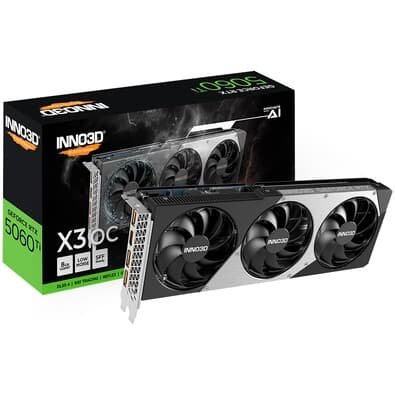 Placa de Video Inno3D RTX 5060 Ti X3 OC Geforce Nvidia, 8Gb 128bits, DLSS 4 - N506T3-08D7X-193075L
