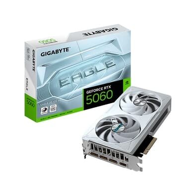 Placa de Vídeo Gigabyte RTX 5060 EAGLEOC ICE 8G NVIDIA GeForce, 8GB GDDR7, 128bits, DLSS, Ray Tracing - GV-N5060EAGLEOC ICE-8GD