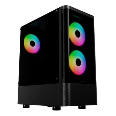 Gabinete Gamer Gamdias Talos E3 CG, Mid Tower, ARGB, ATX, Lateral em Vidro Temperado, Preto - TALOS E3 CG