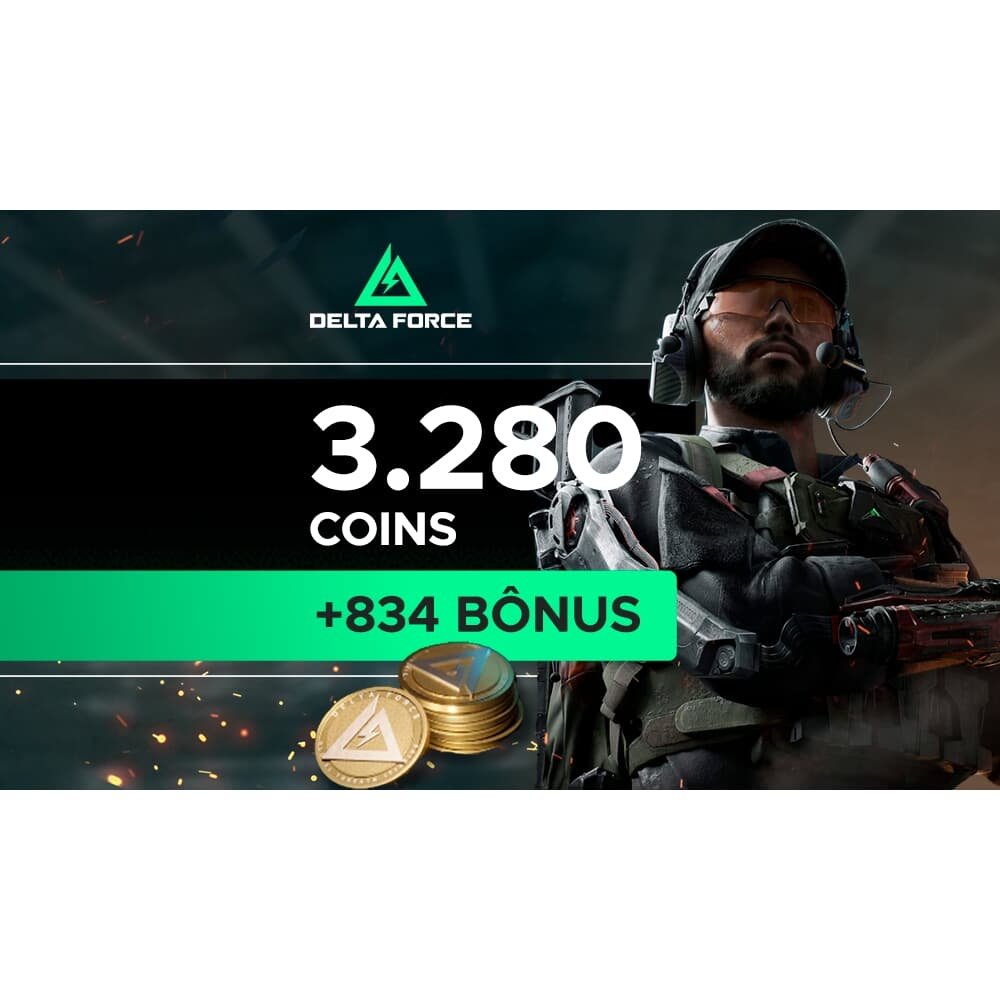 Delta Force - 3280 Delta Coins + Bônus de 834