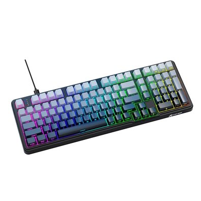 Teclado Magnético Gamer Attack Shark X98 HE, Rapid Trigger, 8000Hz, 0.01ms, 98 Teclas, Moonlight, Cinza/Branco - AS-X98HE-MN