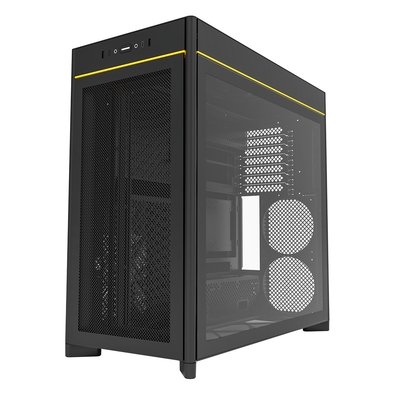 Gabinete Gamer Montech HS01, Mid-Tower, Vidro Temperado, Preto - HS01BK