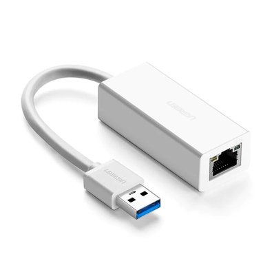 Adaptador de Rede Ugreen, USB 3.0 para Ethernet Gigabit, Branco - UG-20255
