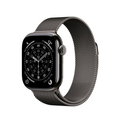 Apple Watch Series 11 GPS + Cellular, Caixa Ardósia de Titânio de 42 mm, Pulseira Ardósia Estilo Milanês - MF8U4AM/A