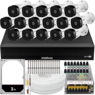 Kit Intelbras Cftv 16 Cameras VHL HD 2TB KaBuM