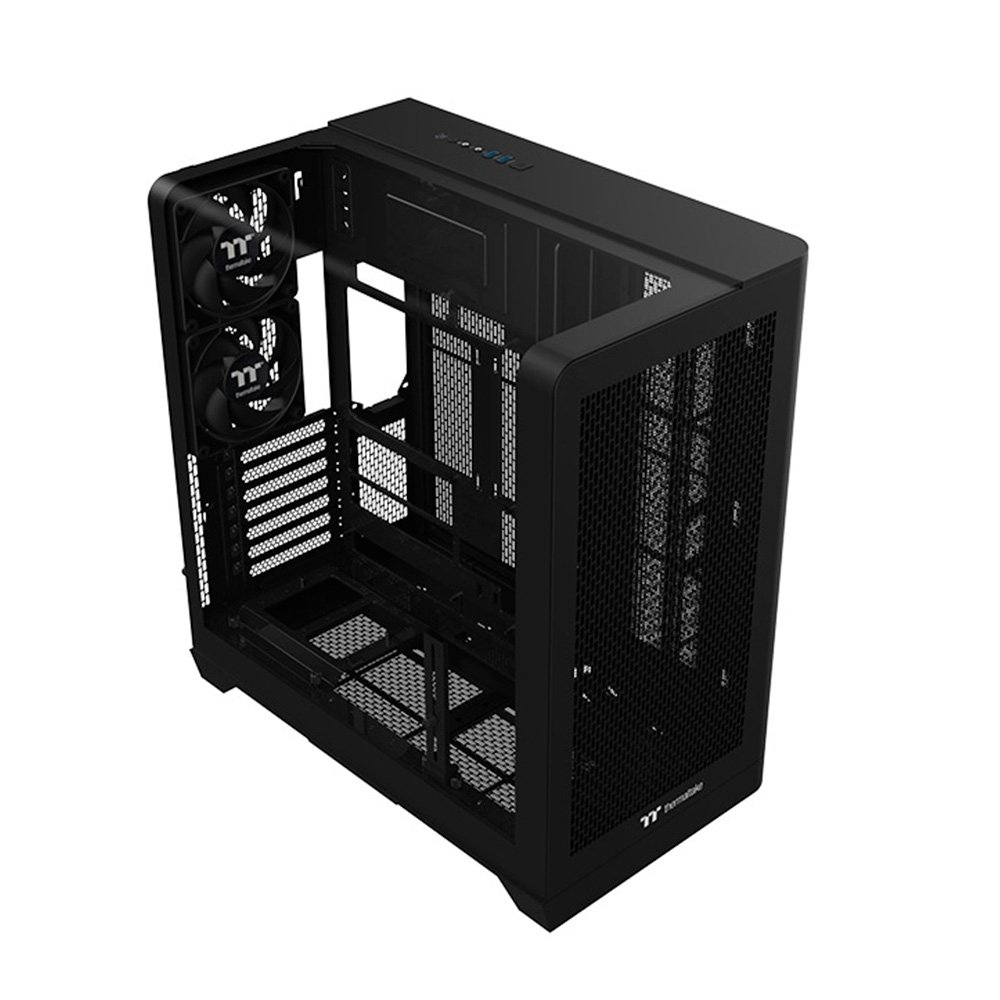 Gabinete Gamer Thermaltake View 390 Air, Mid-Tower, Vidro Temperado Curvo, 2x FANs CT140 ARGB, Preto - CA-11F-00M1WN-00 Gabinete Gamer Thermaltake View 390 Air, Mid-Tower, Vidro Temperado Curvo, 2x FANs CT140 ARGB, Preto - CA-11F-00M1WN-00