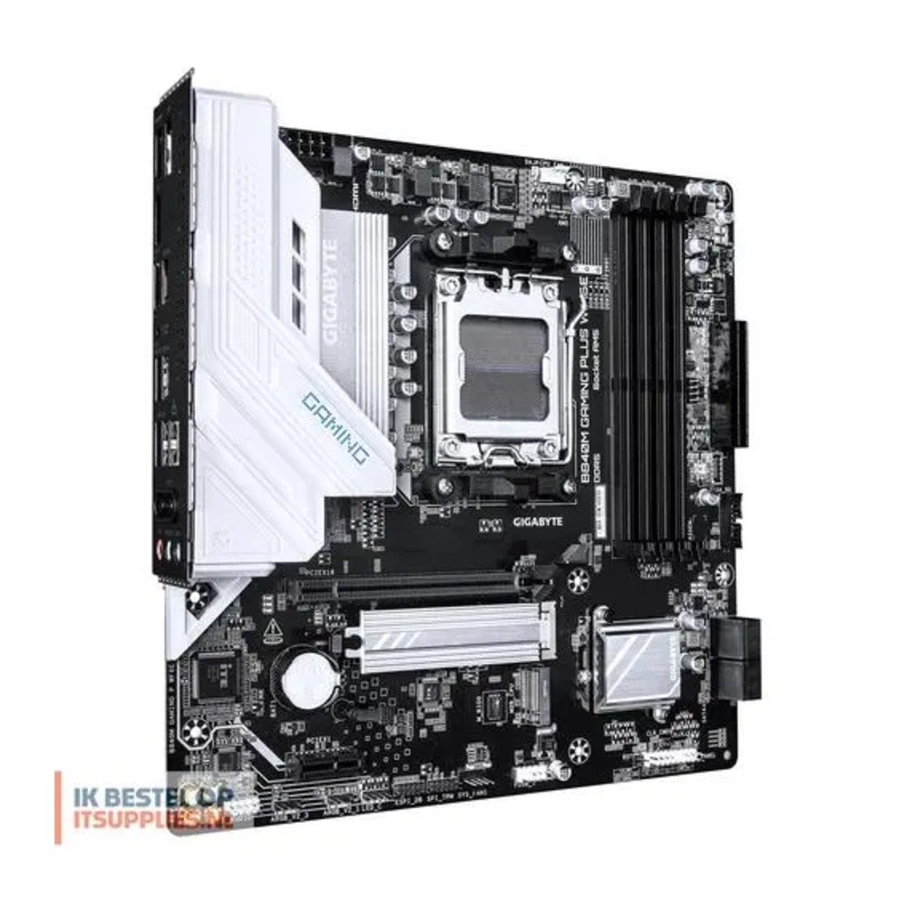 Placa Mãe Gigabyte B840M GAMING PLUS WIFI6E, AMD AM5, Micro ATX, DDR5, Wi-Fi 6E, Bluetooth, Preto - B840M GAMING PLUS WF6E
