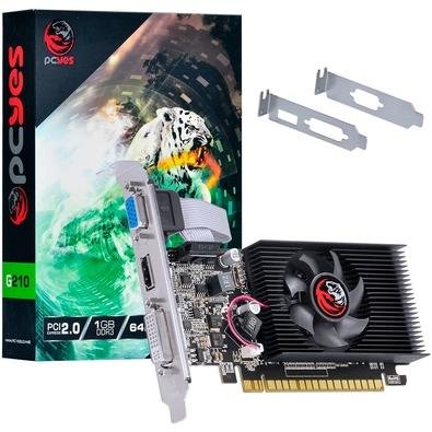 Placa de Vídeo PCYes NVIDIA GeForce G210 1GB, DDR3 - PA210G6401D3LP | KaBuM!