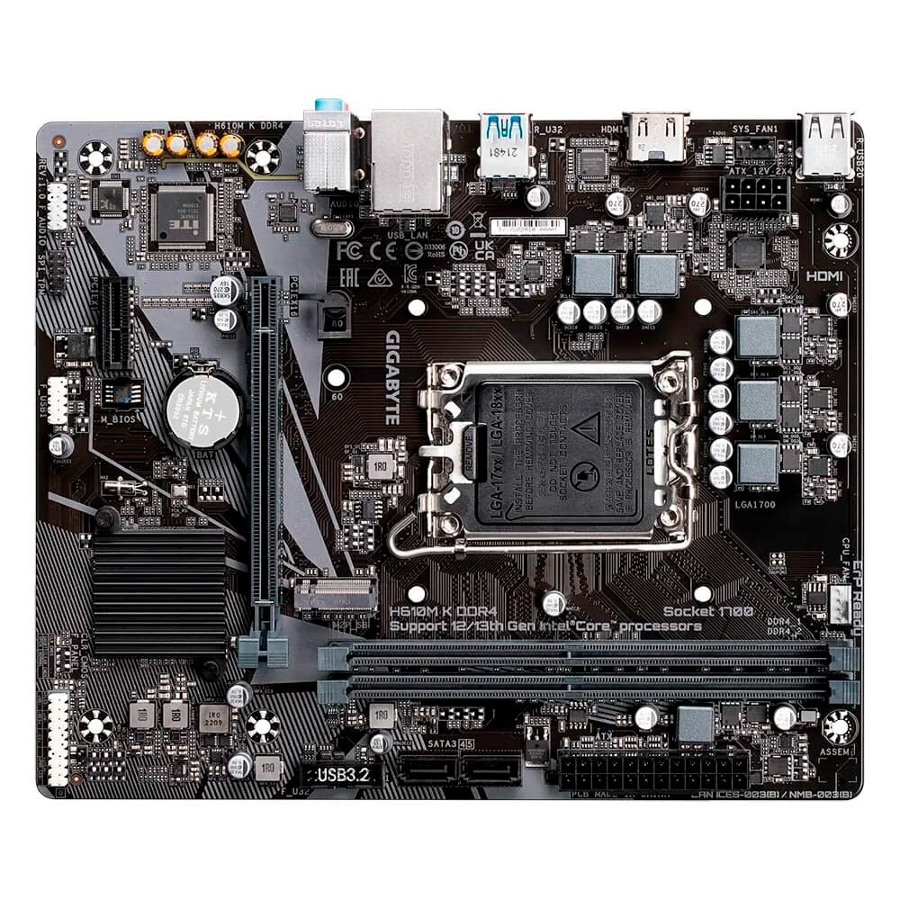 Kit Intel i3-12100F + Gigabyte H610M K | KaBuM!