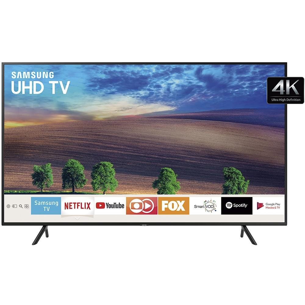 Smart TV LED 49´ UHD 4K Samsung, 3 HDMI, 2 USB, Wi-Fi, HDR - UN49NU7100GXZD Smart TV LED 49´ UHD 4K Samsung, 3 HDMI, 2 USB, Wi-Fi, HDR - UN49NU7100GXZD