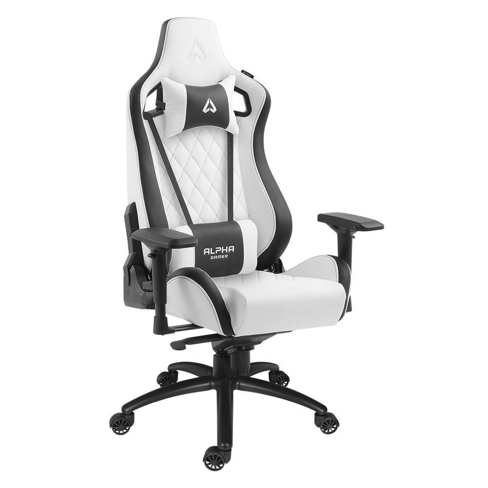 Cadeira Gamer Alpha Gamer Polaris Edition, Até 150Kg, Descanso de Braço 4D,  Preto e Branco - AGPOLARISRE-BK-BL - view 6