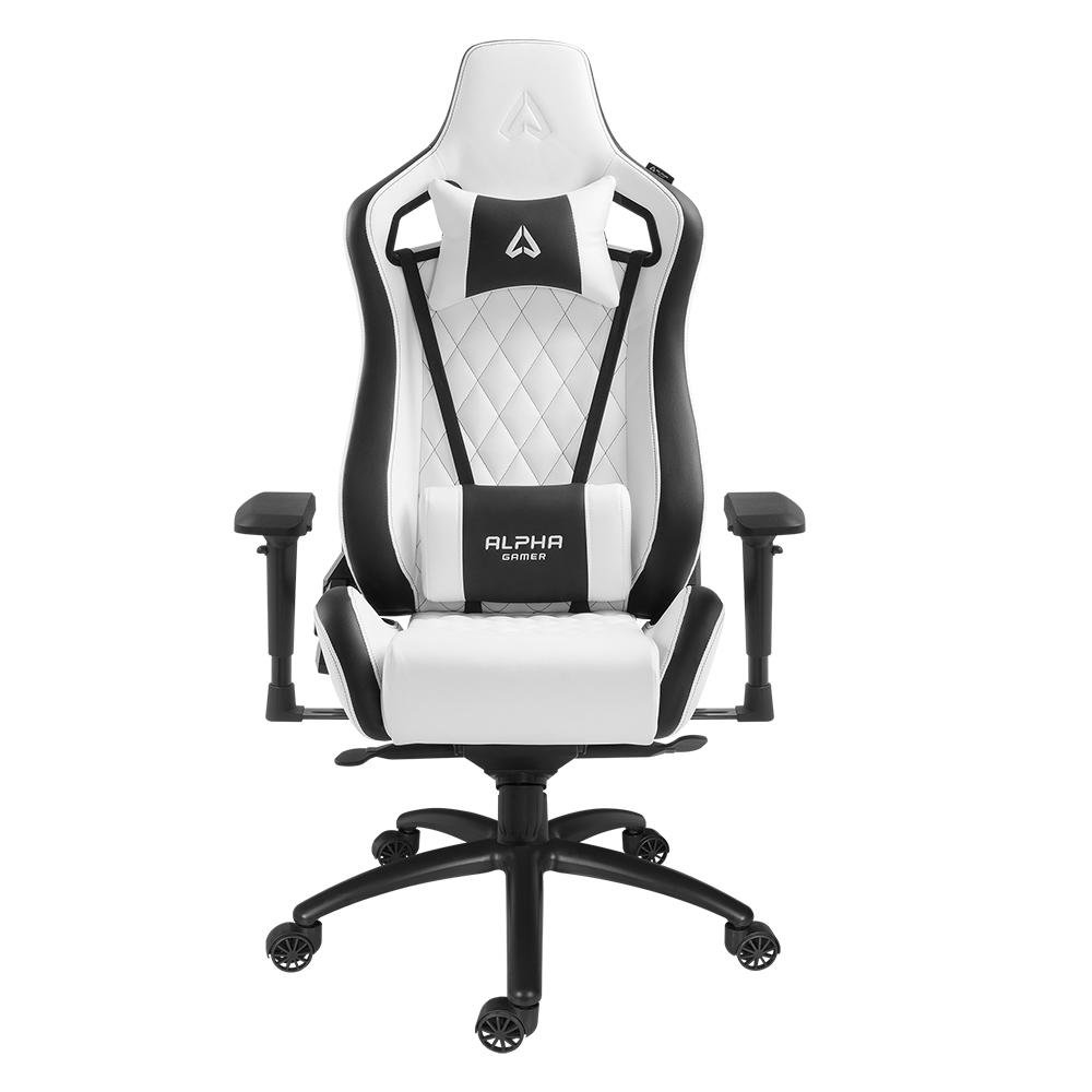 Cadeira Gamer Alpha Gamer Polaris Edition, Até 150Kg, Descanso de Braço 4D,  Preto e Branco - AGPOLARISRE-BK-BL - view 2