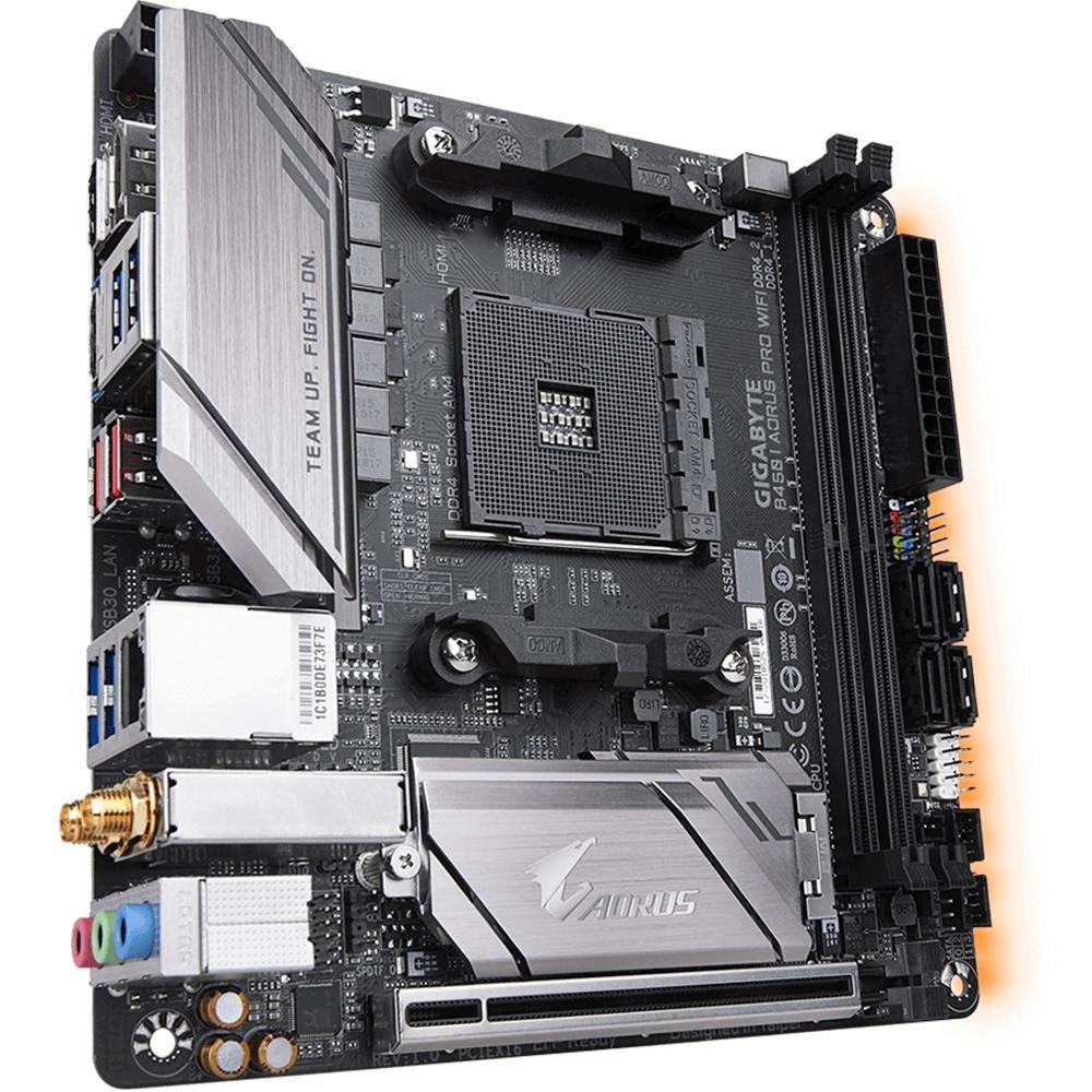 自作PC MINI-ITX B450 Ryzen 3200G 16G 256G placa-mae-gigabyte-b450-i-