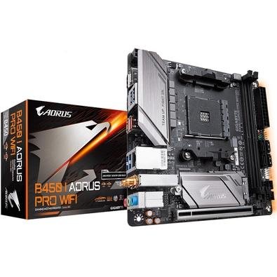 Placa-Mãe Gigabyte Aorus B450 I Aorus Pro Wi-Fi, AM4, Mini-ITX, DDR4