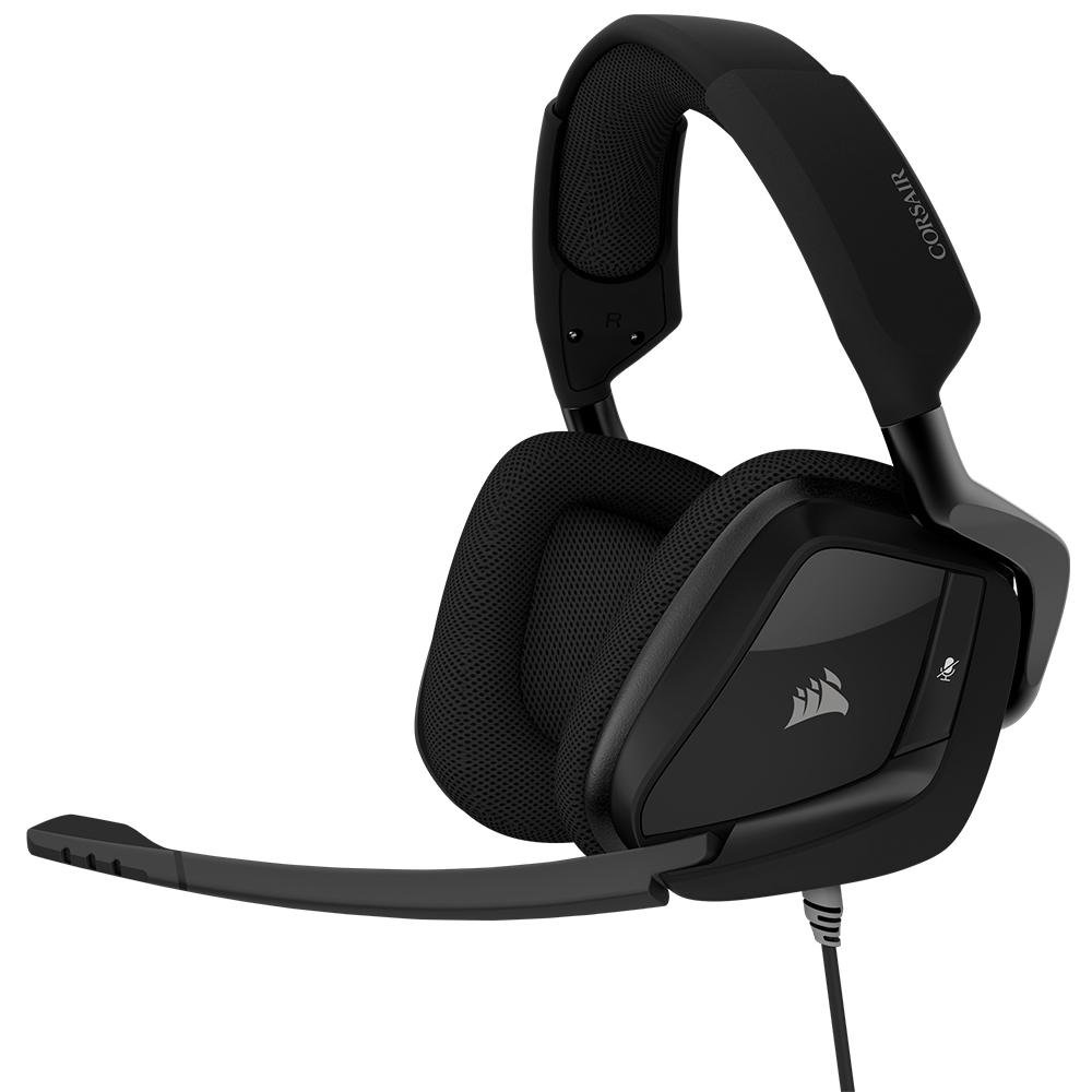 Headset Gamer Corsair Void Elite USB/P2, 7.1 Surround, Drivers 50 mm, Carbono - CA-9011205-NA Headset Gamer Corsair Void Elite USB/P2, 7.1 Surround, Drivers 50 mm, Carbono - CA-9011205-NA