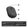 Combo Teclado e Mouse sem fio Logitech MK470 com Design Slim, Digitação e Clique Silencioso, Mouse Ambidestro e Pilhas Inclusas - 920-009268