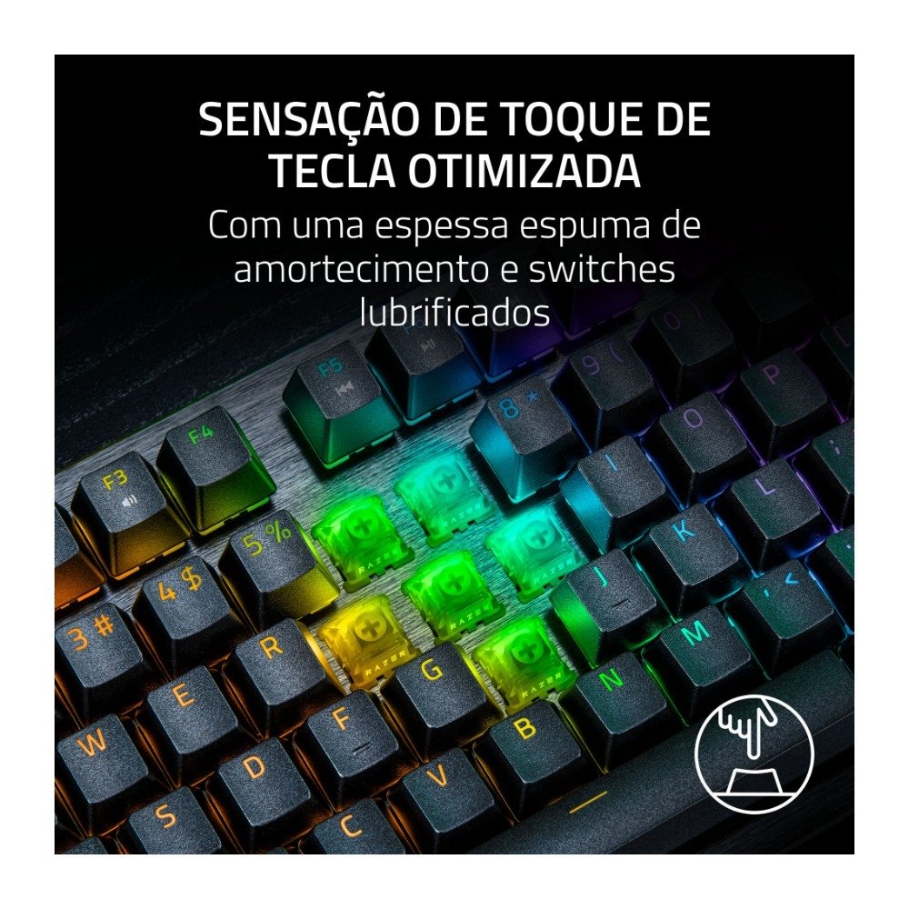 Teclado Mecânico Gamer Razer Huntsman V3 HE Tenkeyless, Switch Magnético, 8KHz, Rapid Trigger, USB-C, RGB, Preto - RZ03-05920200-R3U1 Teclado Mecânico Gamer Razer Huntsman V3 HE Tenkeyless, Switch Magnético, 8KHz, Rapid Trigger, USB-C, RGB, Preto - RZ03-05920200-R3U1