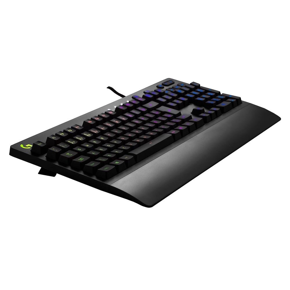 Teclado Gamer Logitech G213, RGB LIGHTSYNC, Controles de Mídia Dedicados, Design Durável Resistente à Respingos, ABNT2, Preto - 920-009438