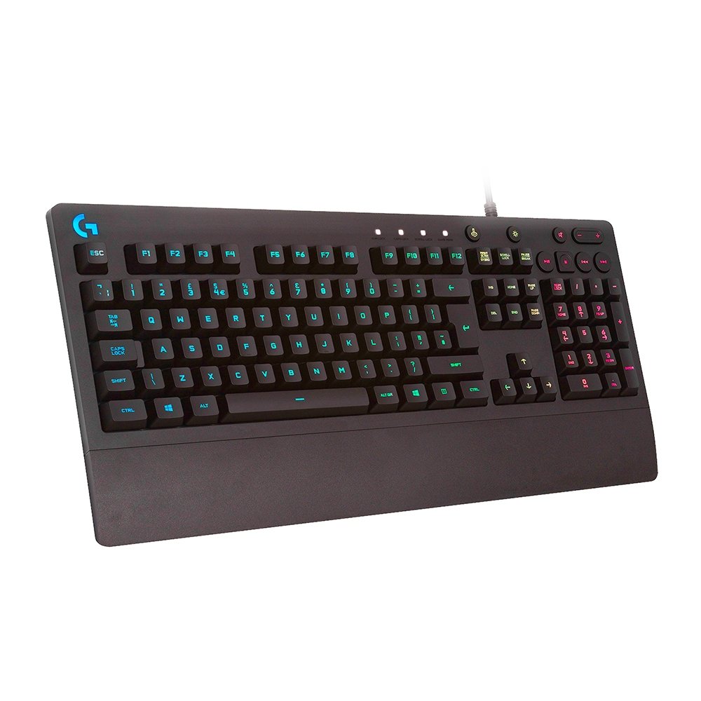 Teclado Gamer Logitech G213, RGB LIGHTSYNC, Controles de Mídia Dedicados, Design Durável Resistente à Respingos, ABNT2, Preto - 920-009438 Teclado Gamer Logitech G213, RGB LIGHTSYNC, Controles de Mídia Dedicados, Design Durável Resistente à Respingos, ABNT2, Preto - 920-009438