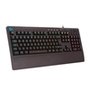 Teclado Gamer Logitech G213, RGB LIGHTSYNC, Controles de Mídia Dedicados, Design Durável Resistente à Respingos, ABNT2, Preto - 920-009438