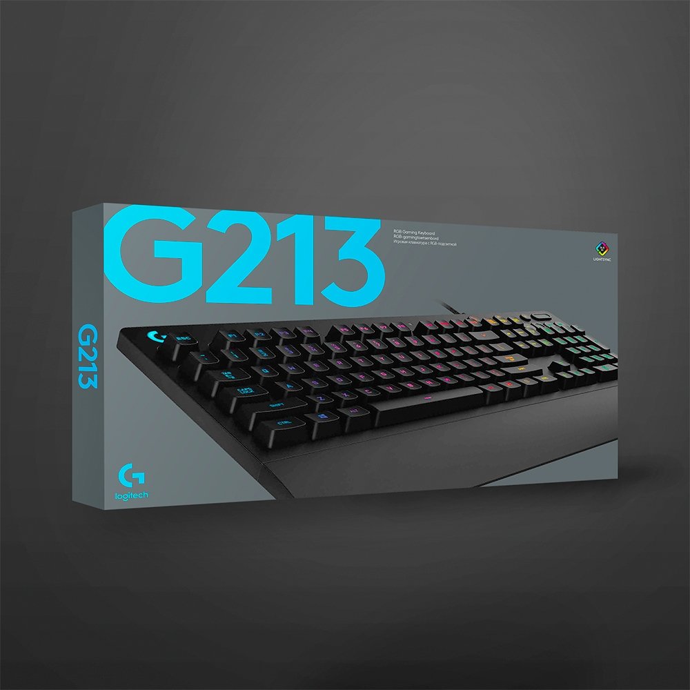 Teclado Gamer Logitech G213, RGB LIGHTSYNC, Controles de Mídia Dedicados, Design Durável Resistente à Respingos, ABNT2, Preto - 920-009438 Teclado Gamer Logitech G213, RGB LIGHTSYNC, Controles de Mídia Dedicados, Design Durável Resistente à Respingos, ABNT2, Preto - 920-009438