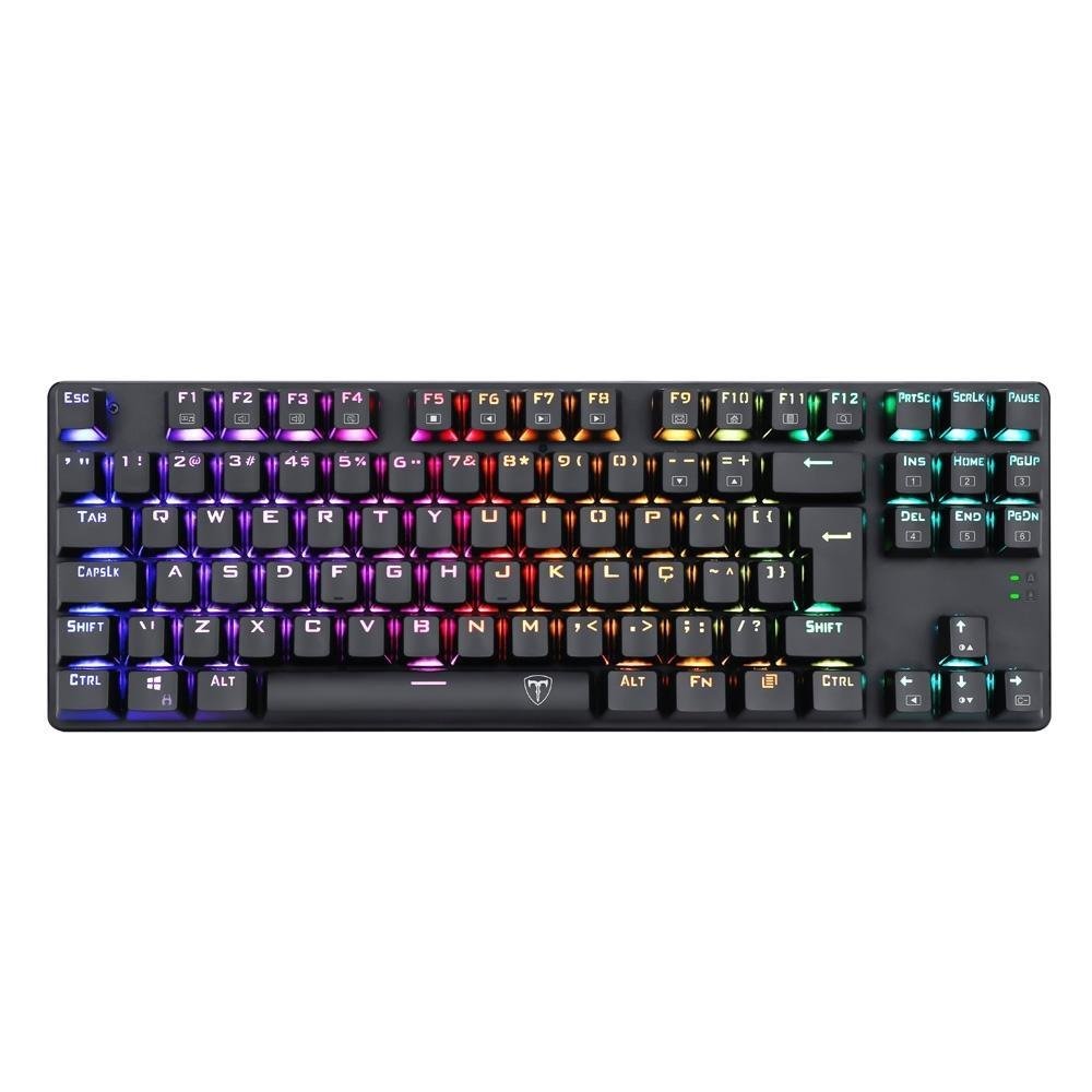 Teclado Mecânico Gamer T-Dagger Bora, RGB, Switch Outemu Brown, PT, Preto - T-TGK315-BROWN Teclado Mecânico Gamer T-Dagger Bora, RGB, Switch Outemu Brown, PT, Preto - T-TGK315-BROWN