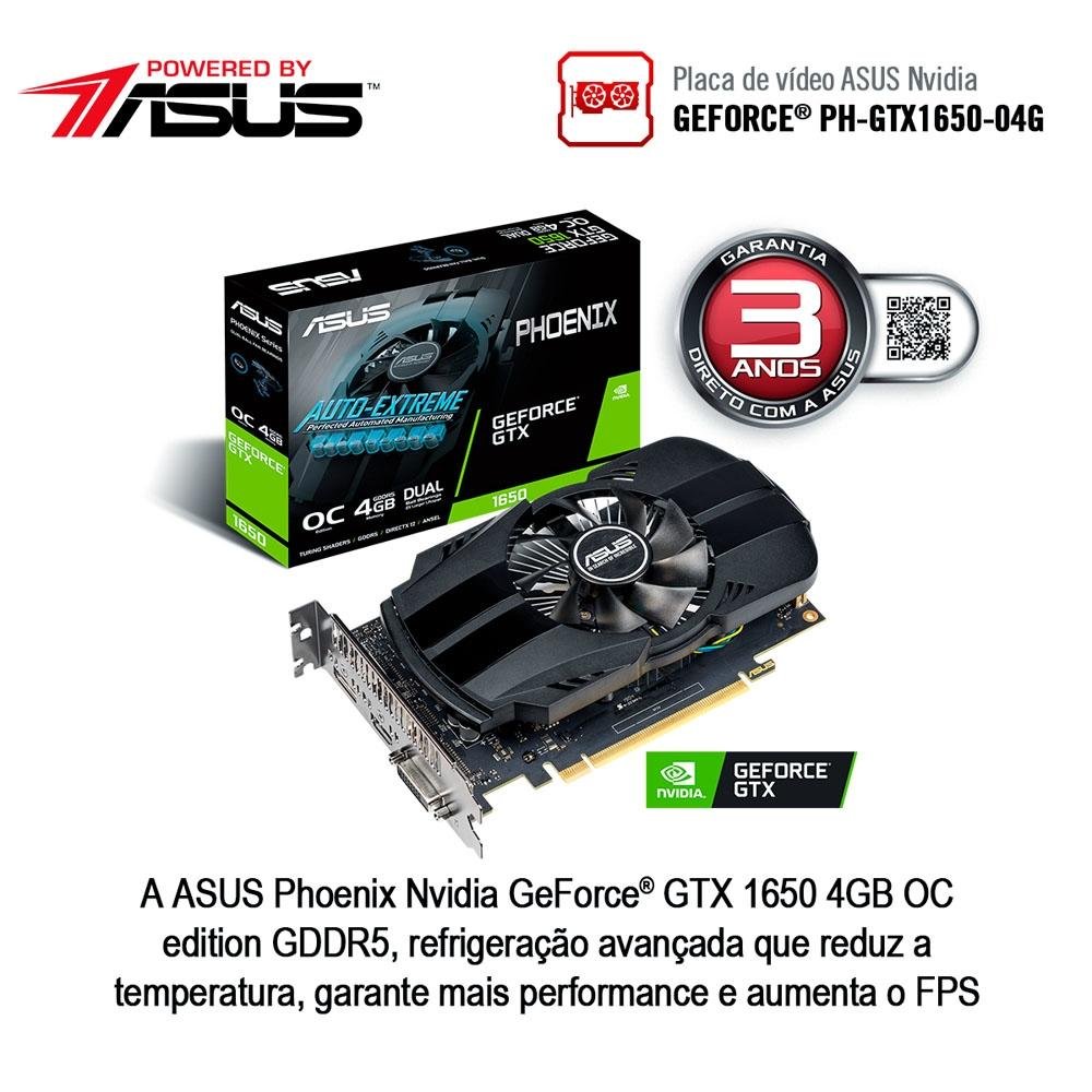 Computador Gamer BRX POWERED BY ASUS AMD Ryzen 5 3600X, 16GB, HD 1TB, SSD 120GB, Asus NVIDIA GeForce GTX 1650 4GB, Windows 10 Pro - BRXPC360016800W1000 Computador Gamer BRX POWERED BY ASUS AMD Ryzen 5 3600X, 16GB, HD 1TB, SSD 120GB, Asus NVIDIA GeForce GTX 1650 4GB, Windows 10 Pro - BRXPC360016800W1000