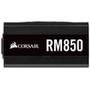 Fonte Corsair RM850, 850W, 80 Plus Gold, Modular, Sem Cabo, Preto - CP-9020196