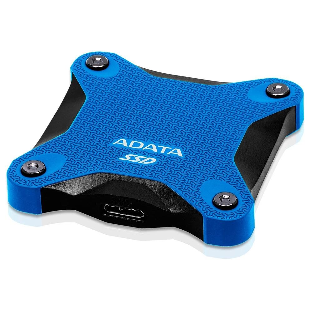 SSD Externo Adata SD600Q, 240GB, USB 3.2, Azul - ASD600Q-240GU31-CBL SSD Externo Adata SD600Q, 240GB, USB 3.2, Azul - ASD600Q-240GU31-CBL