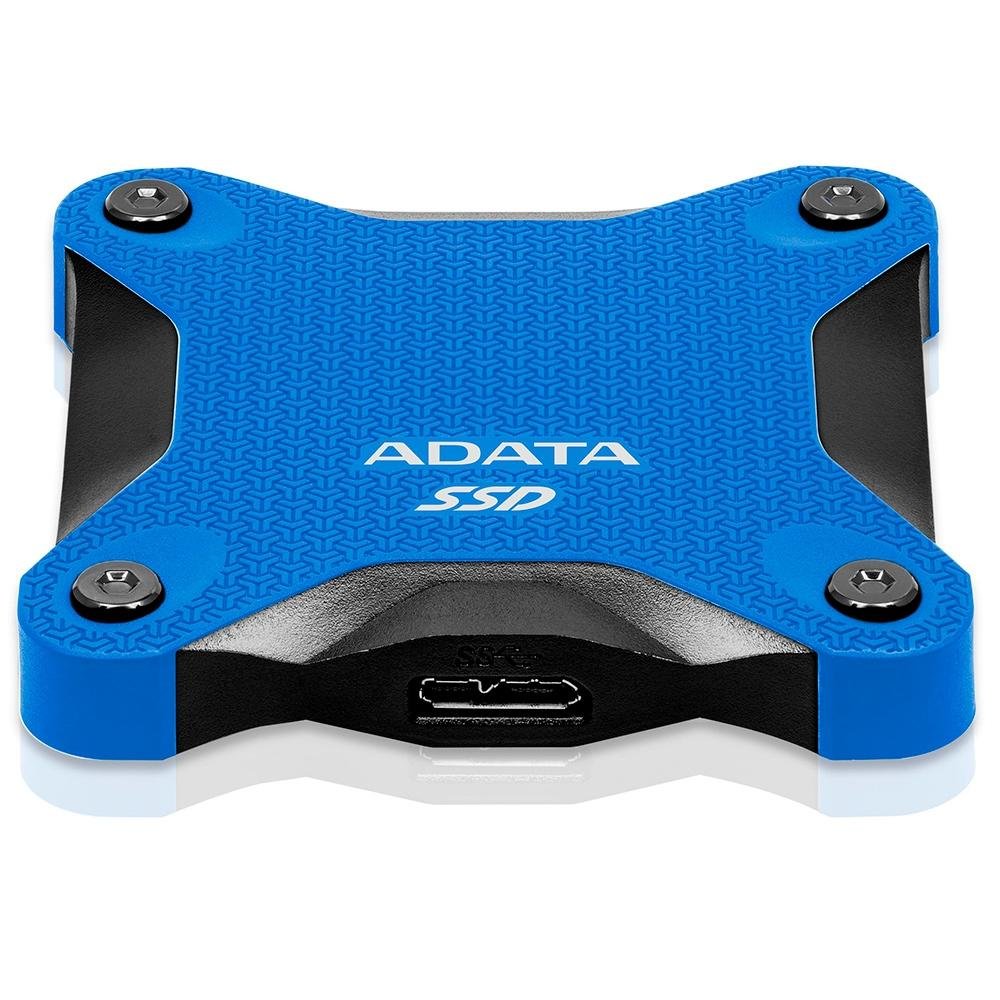SSD Externo Adata SD600Q, 240GB, USB 3.2, Azul - ASD600Q-240GU31-CBL SSD Externo Adata SD600Q, 240GB, USB 3.2, Azul - ASD600Q-240GU31-CBL