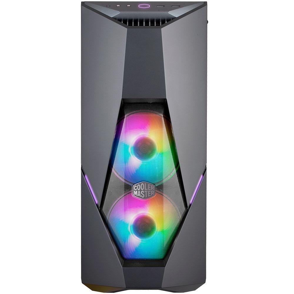 Gabinete Gamer Cooler Master MasterBox K500 ARGB, Mid Tower, ARGB, com FAN, Lateral em Vidro - MCB-K500D-KGNN-S02 Gabinete Gamer Cooler Master MasterBox K500 ARGB, Mid Tower, ARGB, com FAN, Lateral em Vidro - MCB-K500D-KGNN-S02