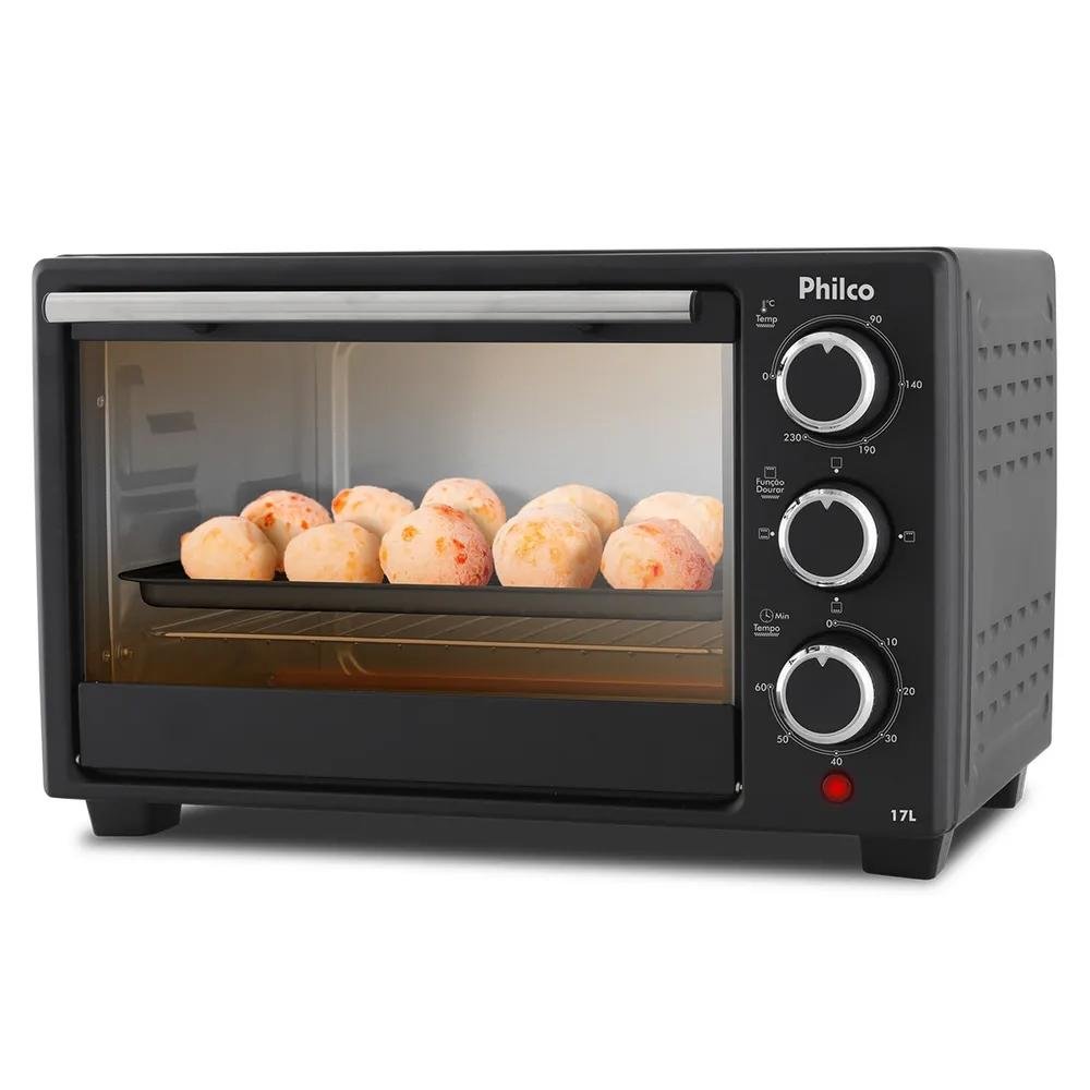 Forno Elétrico Philco PFE17P, 17 Litros, 220V, Preto - 56102088 Forno Elétrico Philco PFE17P, 17 Litros, 220V, Preto - 56102088