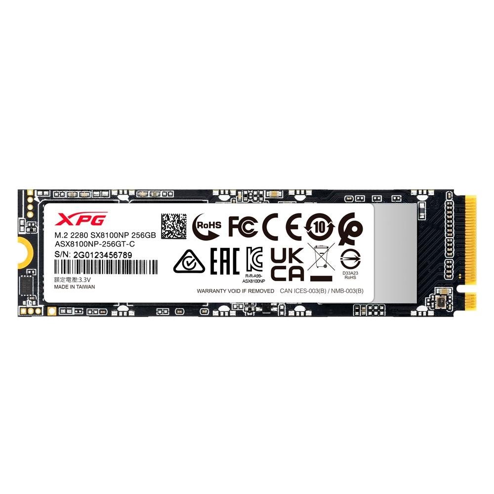 ADATA XPG SX8100NP 2TB M.2 SSD PCIe 使用少 SSD 256 GB XPG SX8100 | KaBuM!