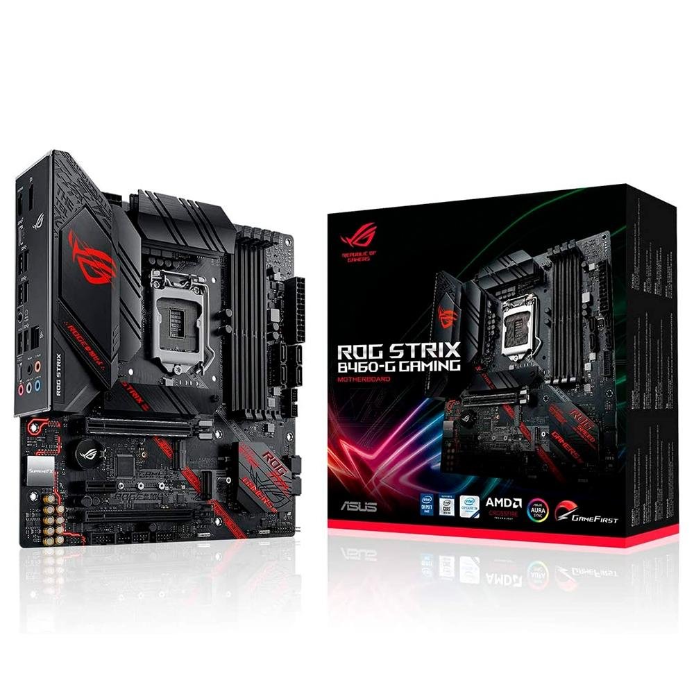 Placa Mãe Asus ROG Strix B460-G Gaming, Intel LGA 1200, mATX, DDR4